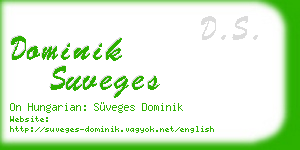 dominik suveges business card